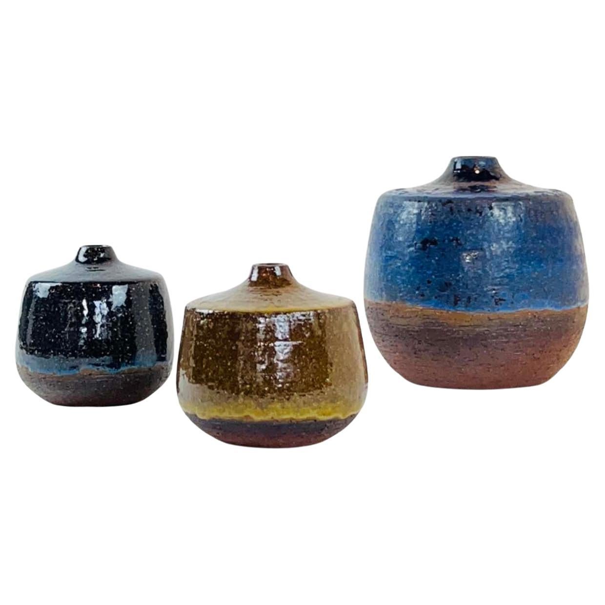 Set of Three Vases by Rudi Stahl, Germany, 1970s