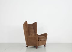Set of Three Velvet Armchair, Melchiorre Bega Attributed, Italy, 1950s