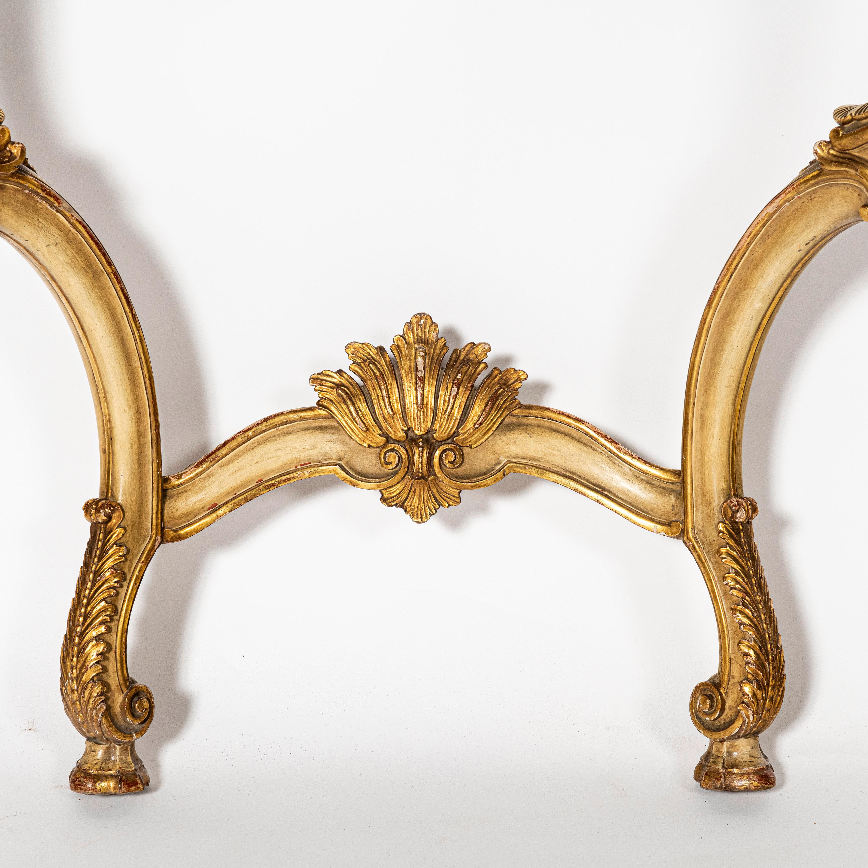 Set of Three Venetian Rococo Pieces, One Console Table and Two Night Sands For Sale 2