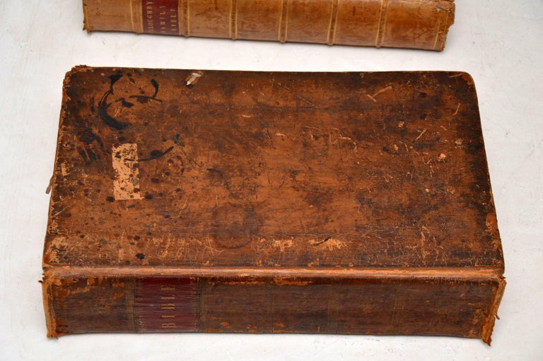 Set of Three Very Large Antique Holy Bibles 1778, 1813 and 1844 For Sale at 1stDibs