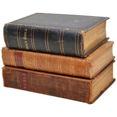 Set of Three Very Large Antique Holy Bibles 1778, 1813 and 1844