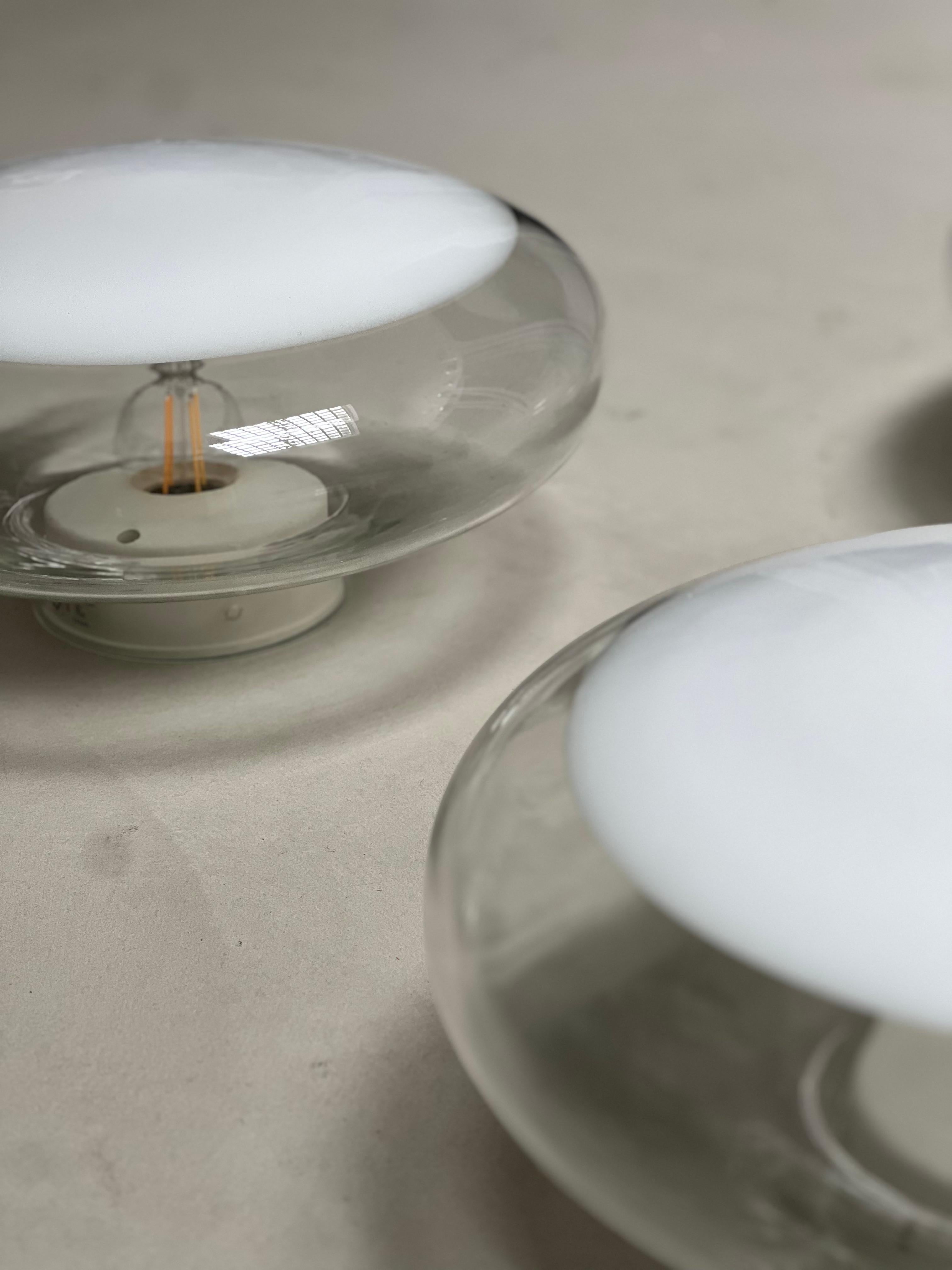 italien Set of Three Vetri Murano Wall Lights Designed by Roberto Pamio