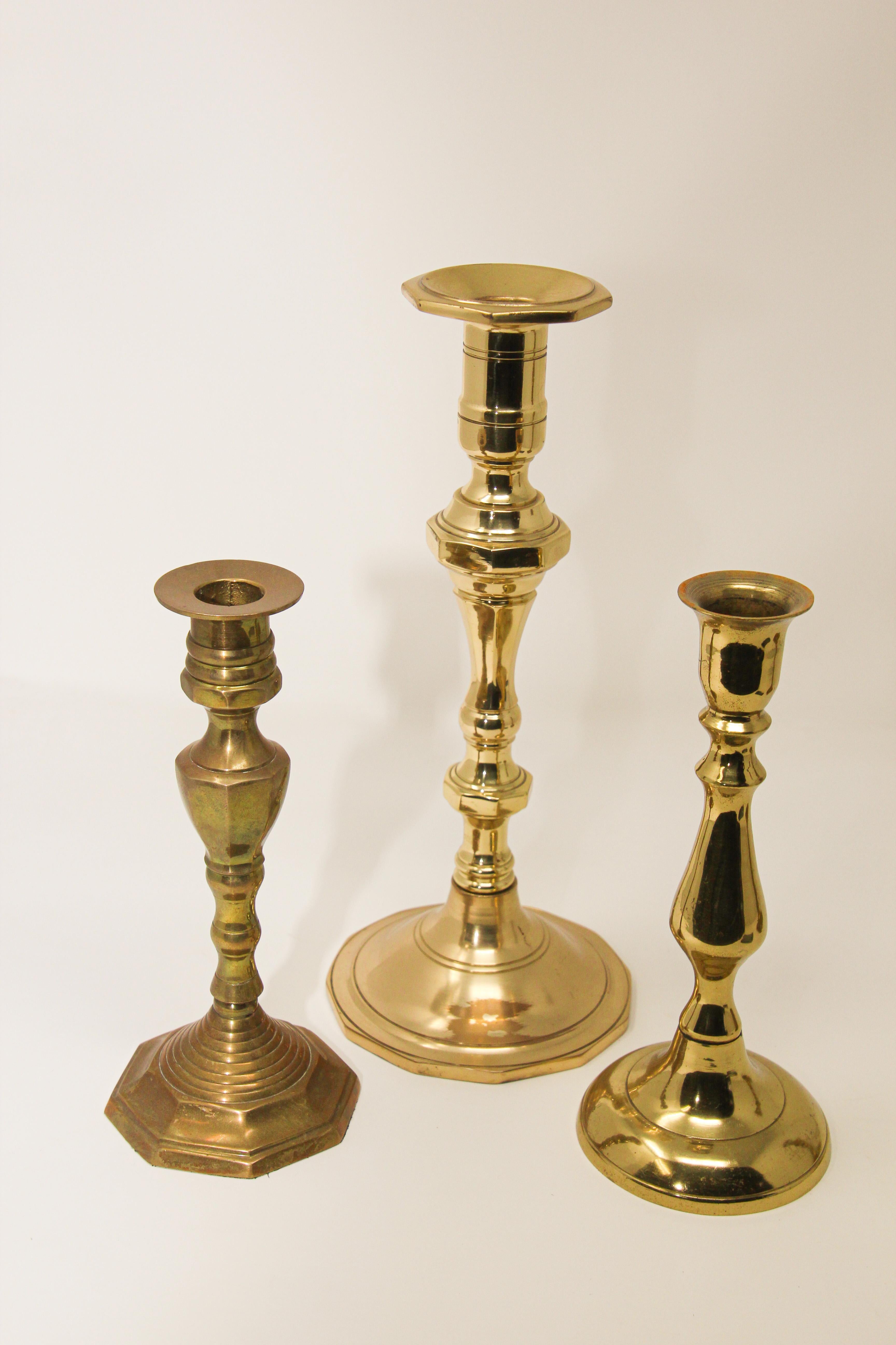 Brass Candleholder; candlestick brass