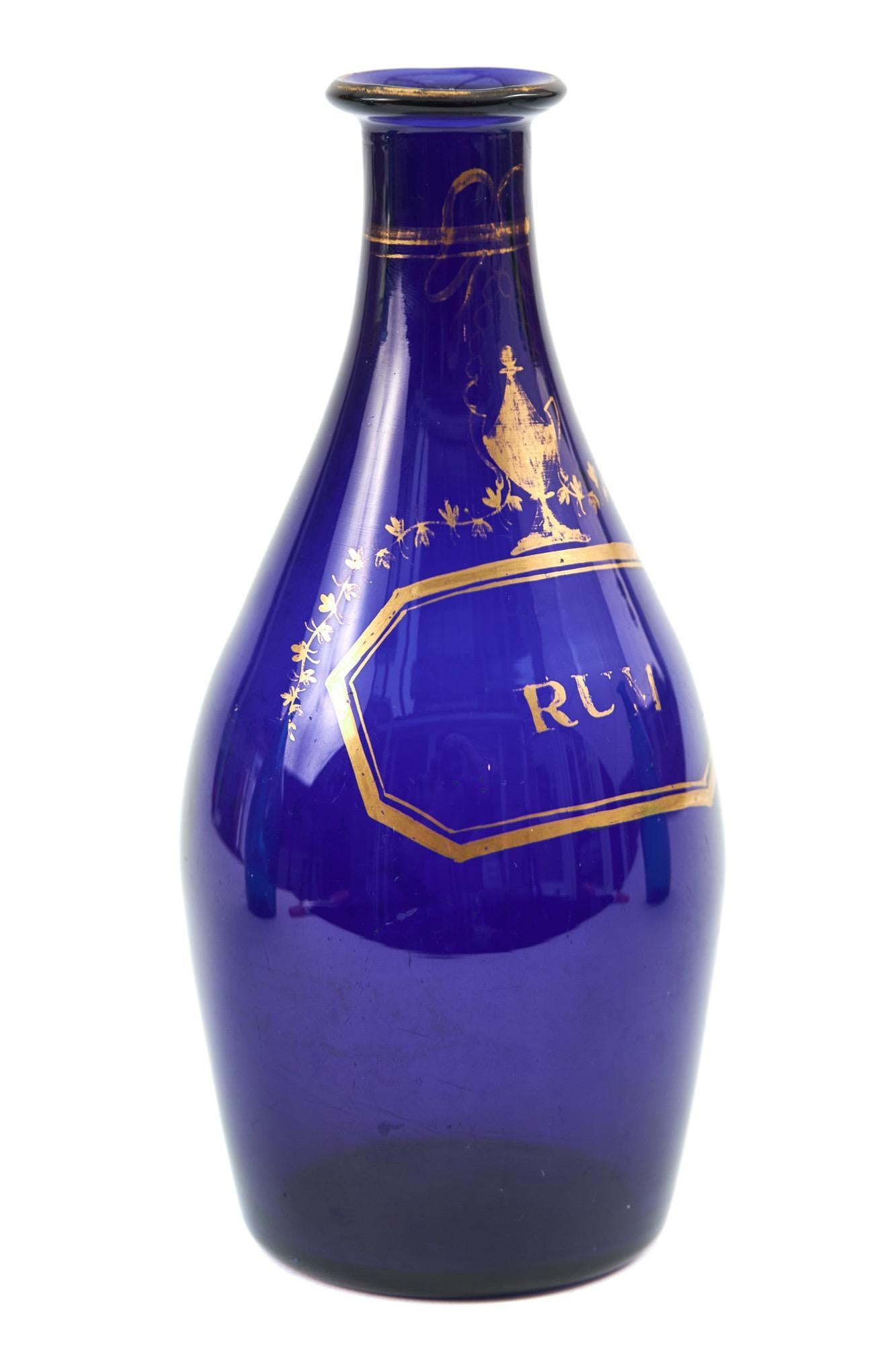 Glass Set of Three Victorian Decanters