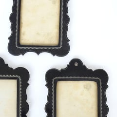 Set of three Victorian papier mache wall picture frames England 19th century
