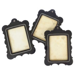 Set of three Victorian papier mache wall picture frames England 19th century