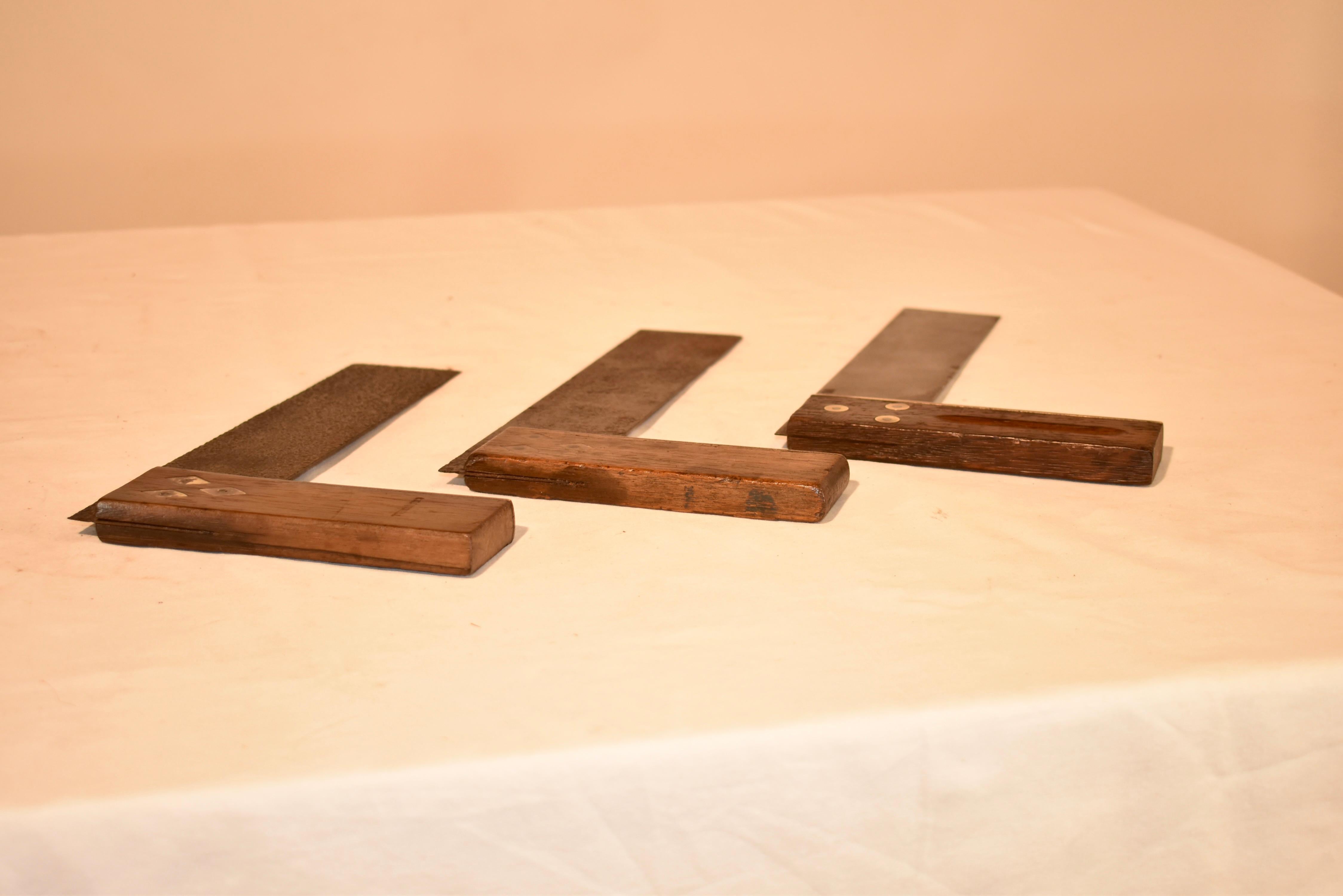 Set of Three Victorian Set Squares, C. 1880 For Sale 4