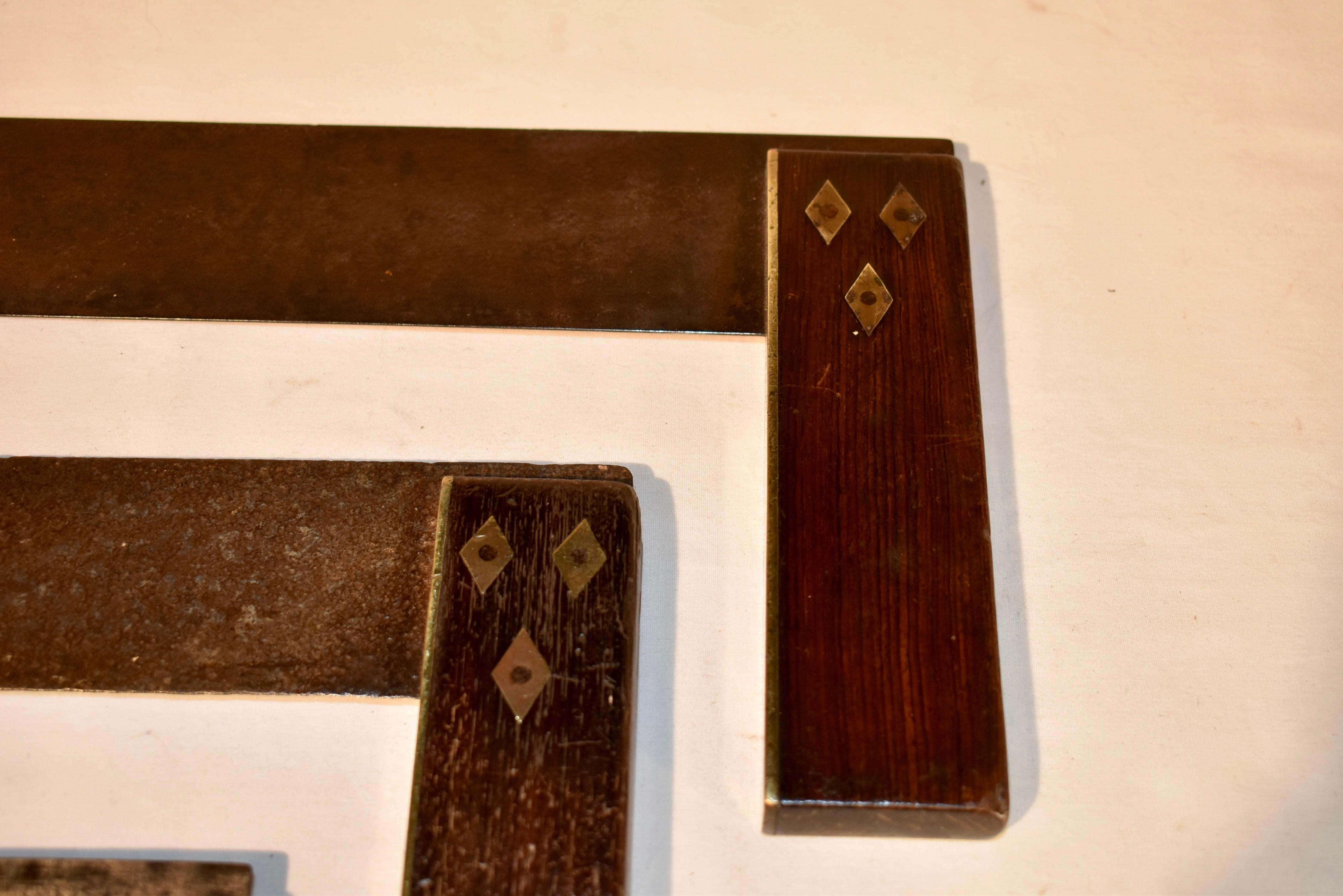 XIXe siècle Set of Three Victorian Set Squares, C.I.C. 1880 en vente