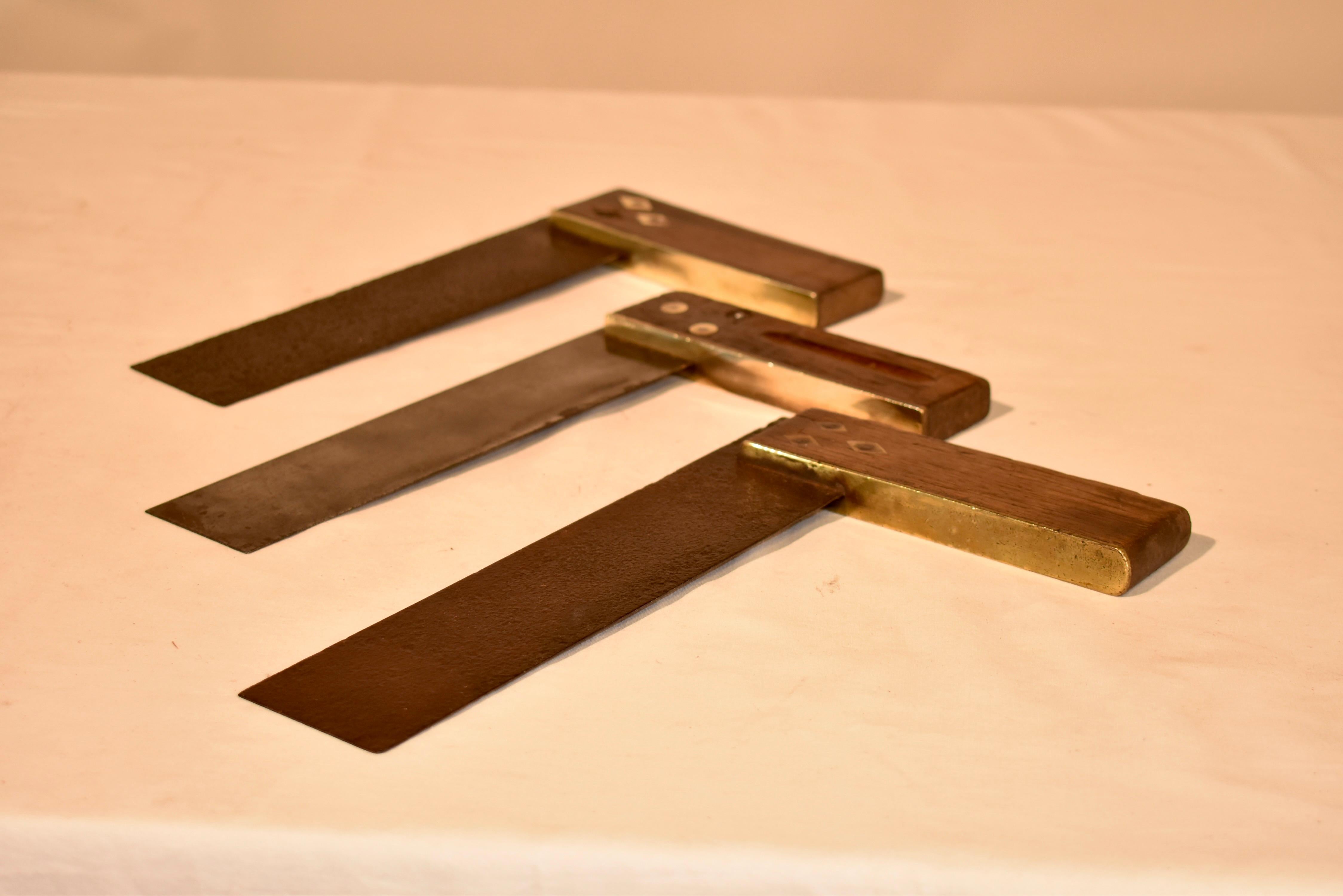 Set of Three Victorian Set Squares, C. 1880 For Sale 3