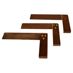Set of Three Victorian Set Squares, C.I.C. 1880