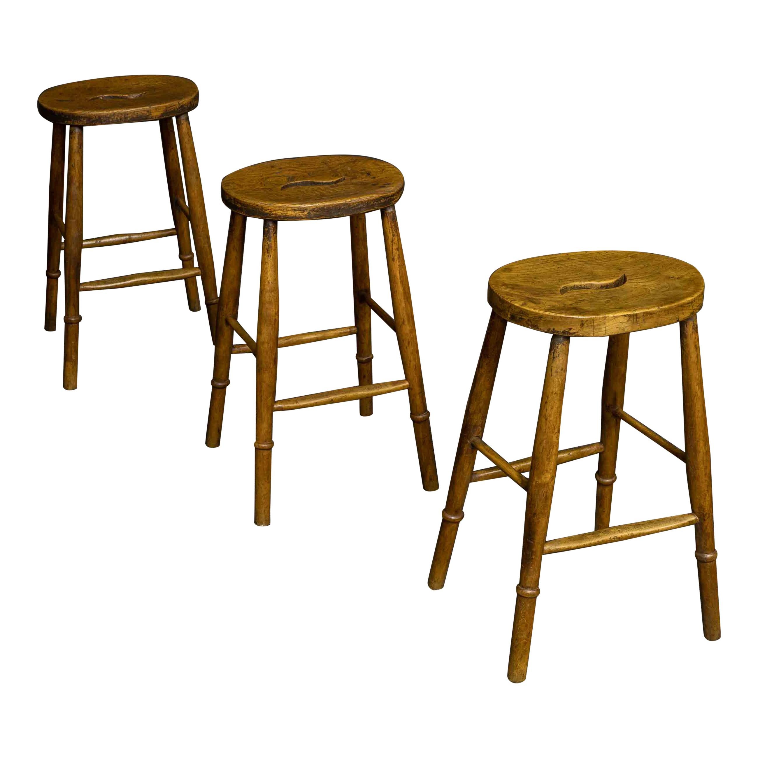 Set of Three Victorian Stools