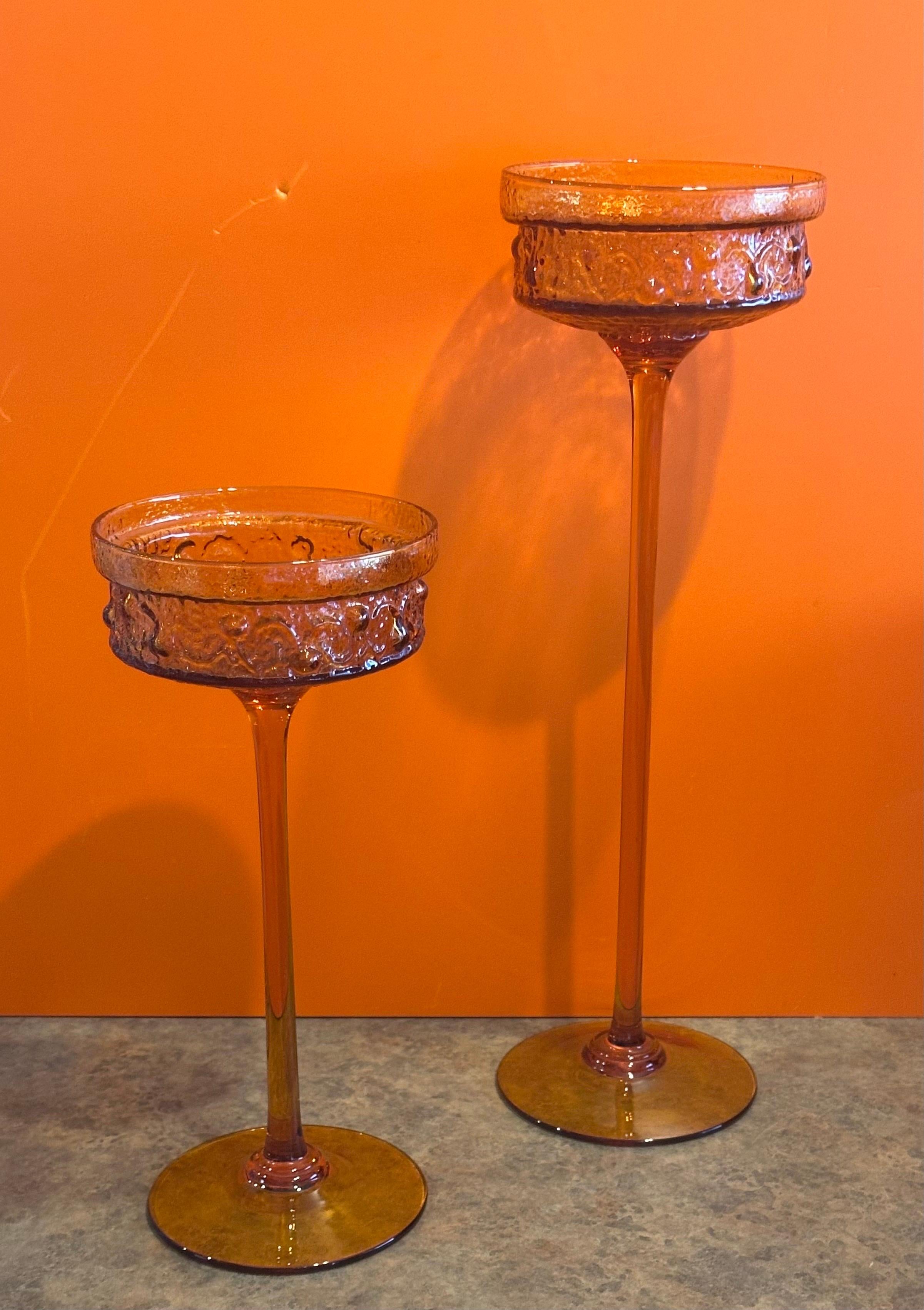Set von drei Vintage-Bernsteinglaskommoden von Wayne Husted für Stelvia, Italien im Angebot 4