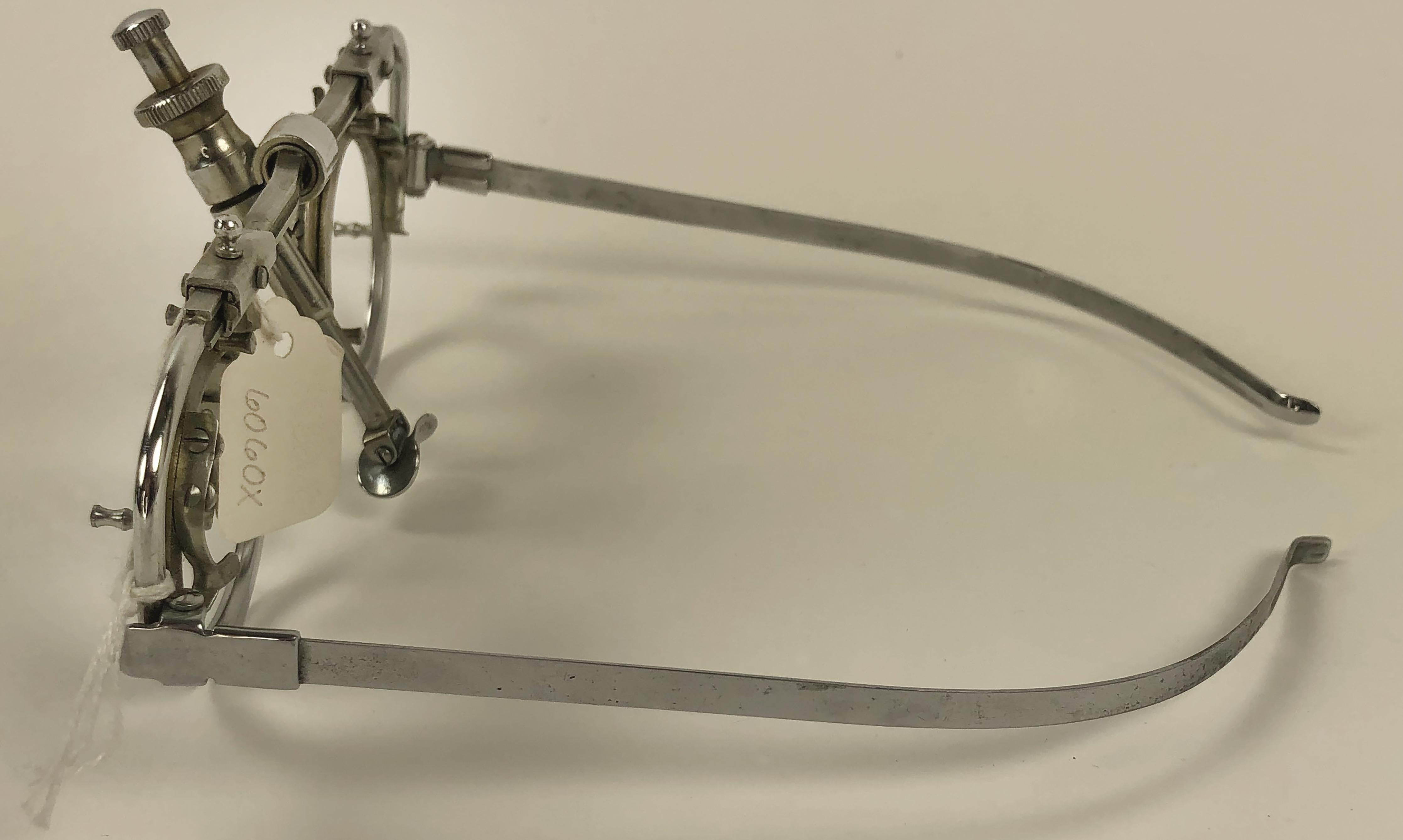 Set of three vintage/antique brass/steel optometrist optometry eyeglasses For Sale 6