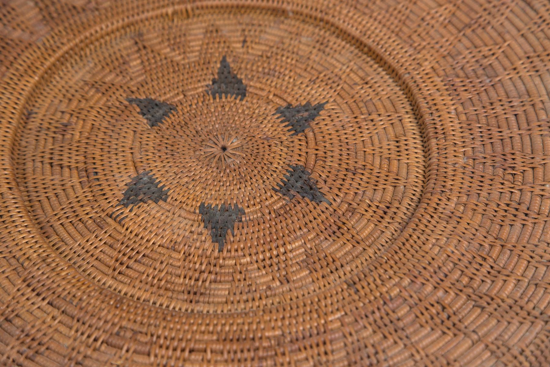 Natural Fiber Set of Three Vintage Asian Baskets, 20th Century