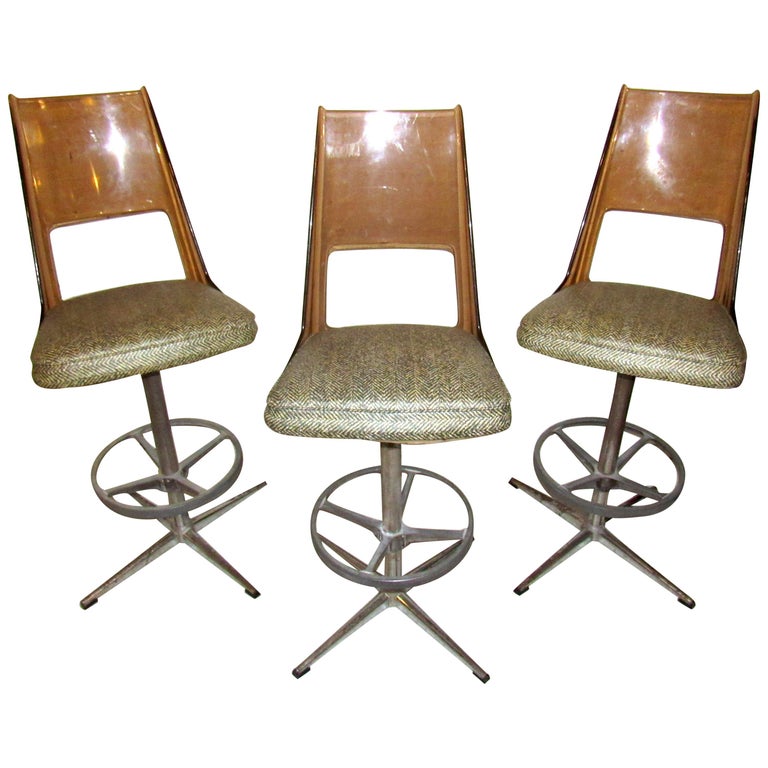 Set of Three Vintage Bar Stools For Sale at 1stDibs — free download