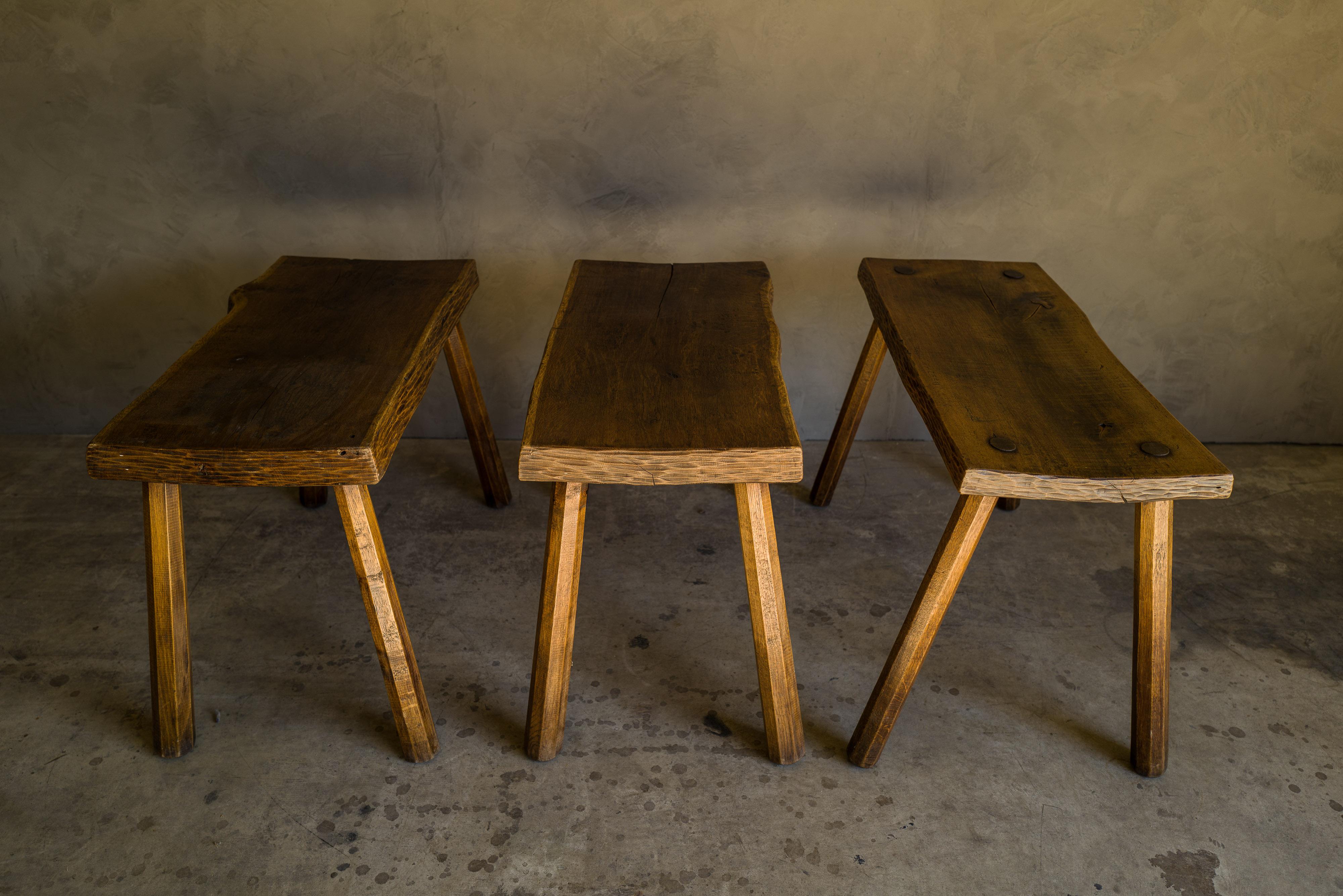 Set of Three Vintage Bistro Tables from France, circa 1960 2