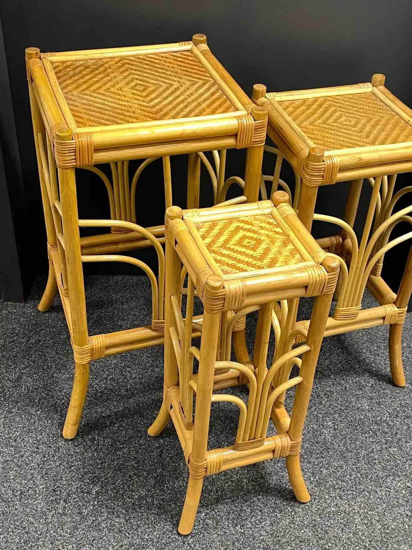 bamboo nest of tables