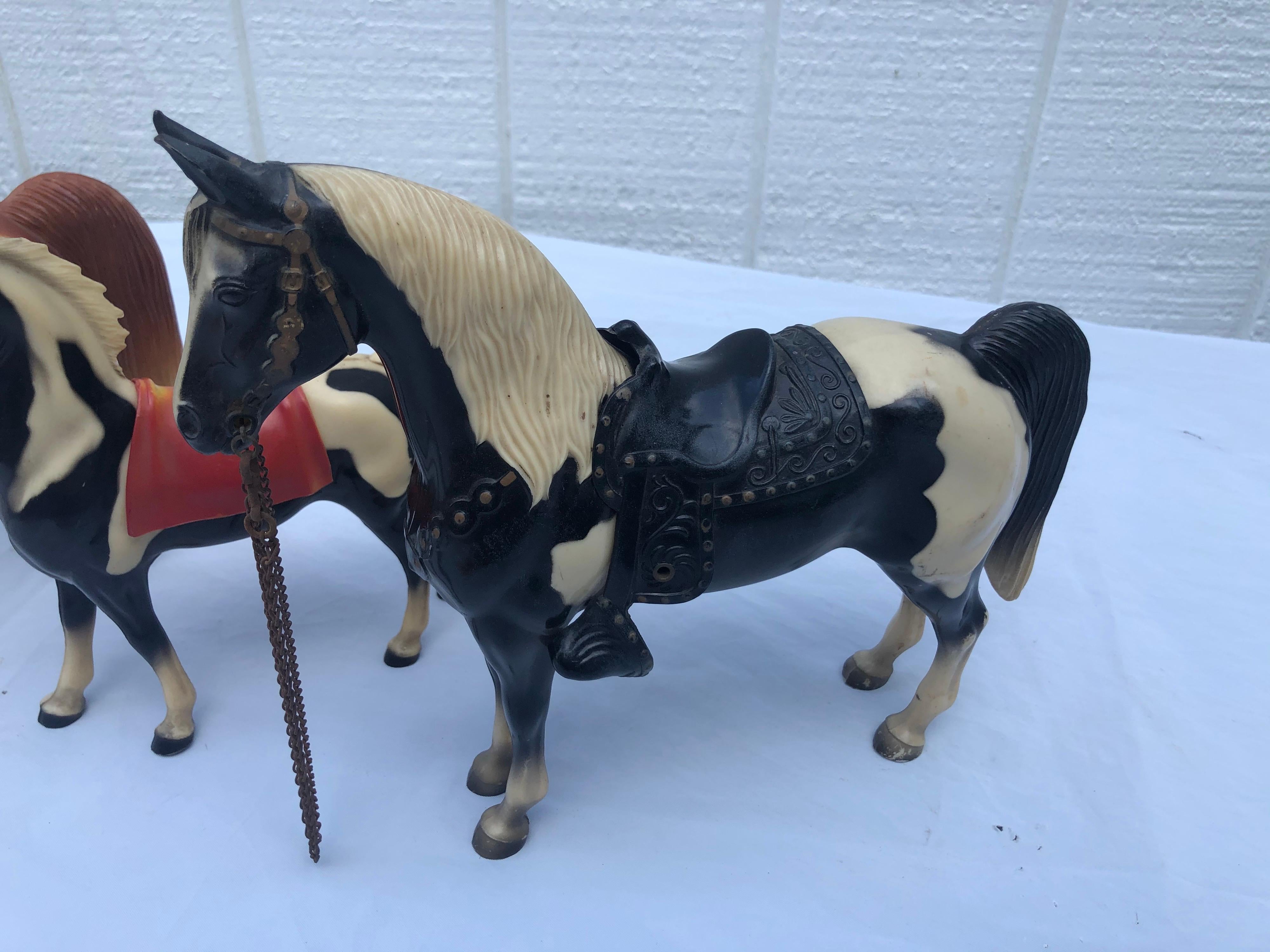 Plastic Set of Three Vintage Breyer Western Toy Horses