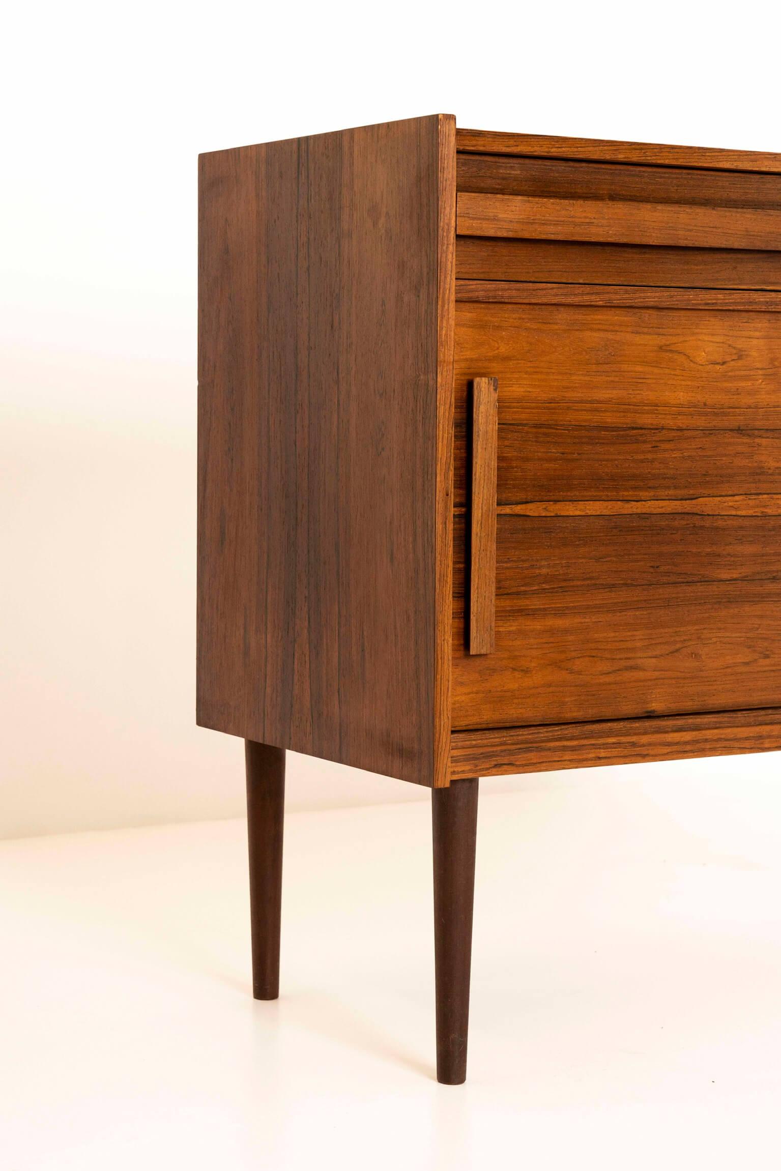 Set of Three Vintage Cabinets in Veneered Rosewood, Denmark 1960s 6