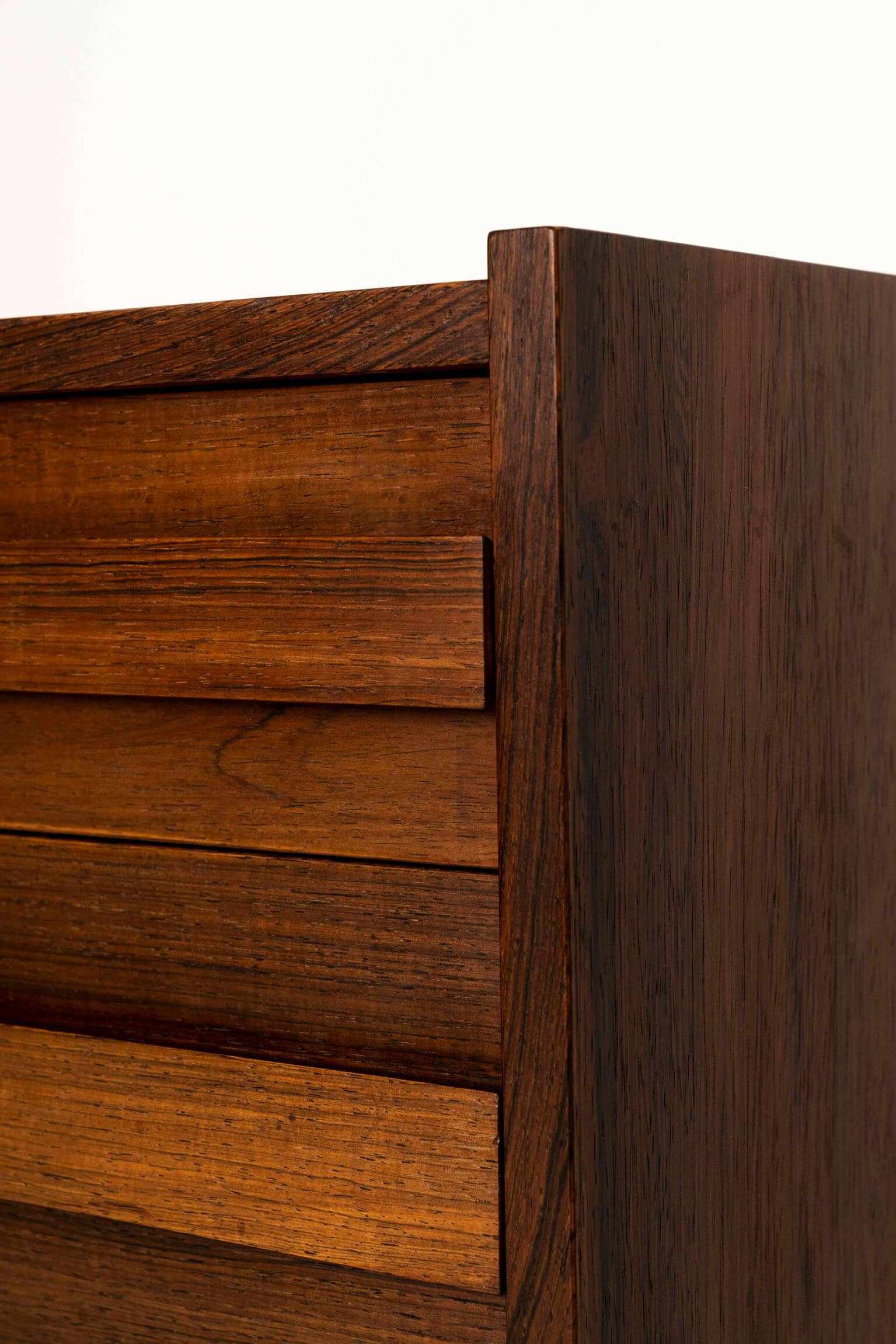 Set of Three Vintage Cabinets in Veneered Rosewood, Denmark 1960s 8