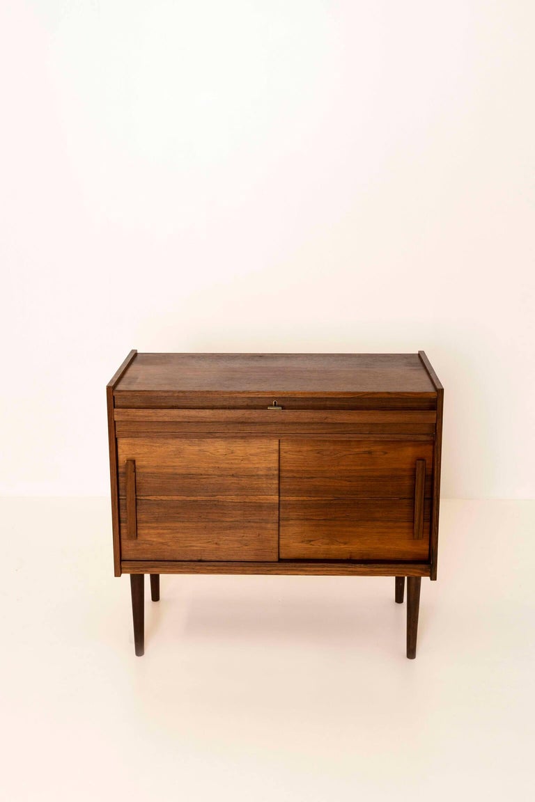 Mid-20th Century Set of Three Vintage Cabinets in Veneered Rosewood, Denmark 1960s For Sale