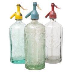 Set Of Three Vintage Catalan Soda Syphon – Circa 1970