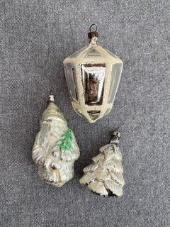 Set of three Vintage Christmas Decorations, Ornaments, ca. 1950s-1960s