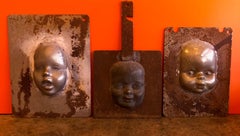 Set of Three Vintage Doll Head / Face Molds Steampunk