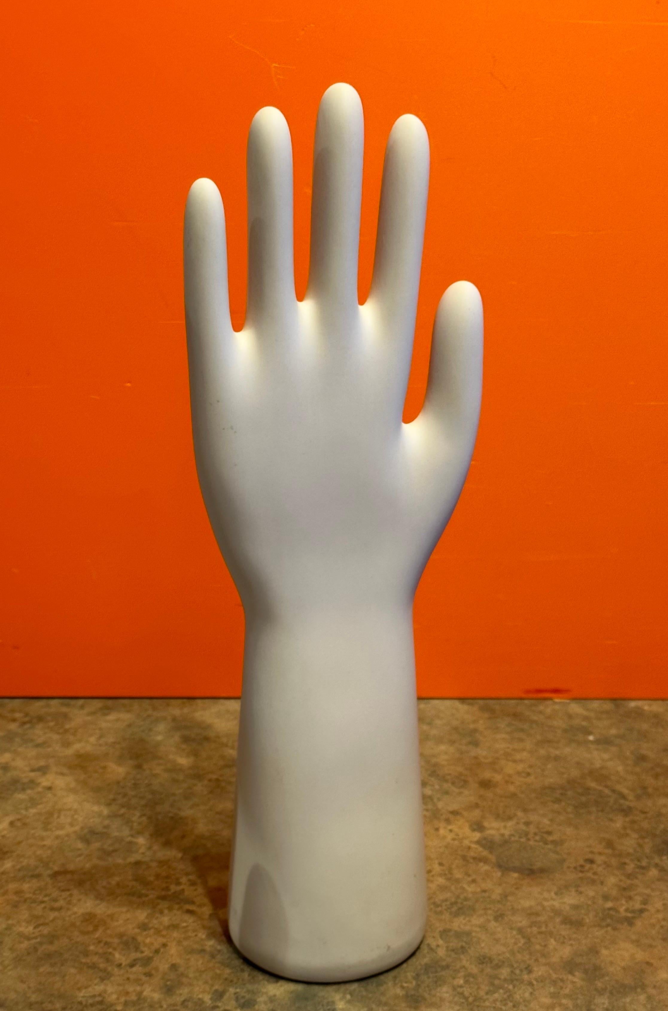 Set of Three Vintage Industrial Porcelain Glove Molds For Sale 2