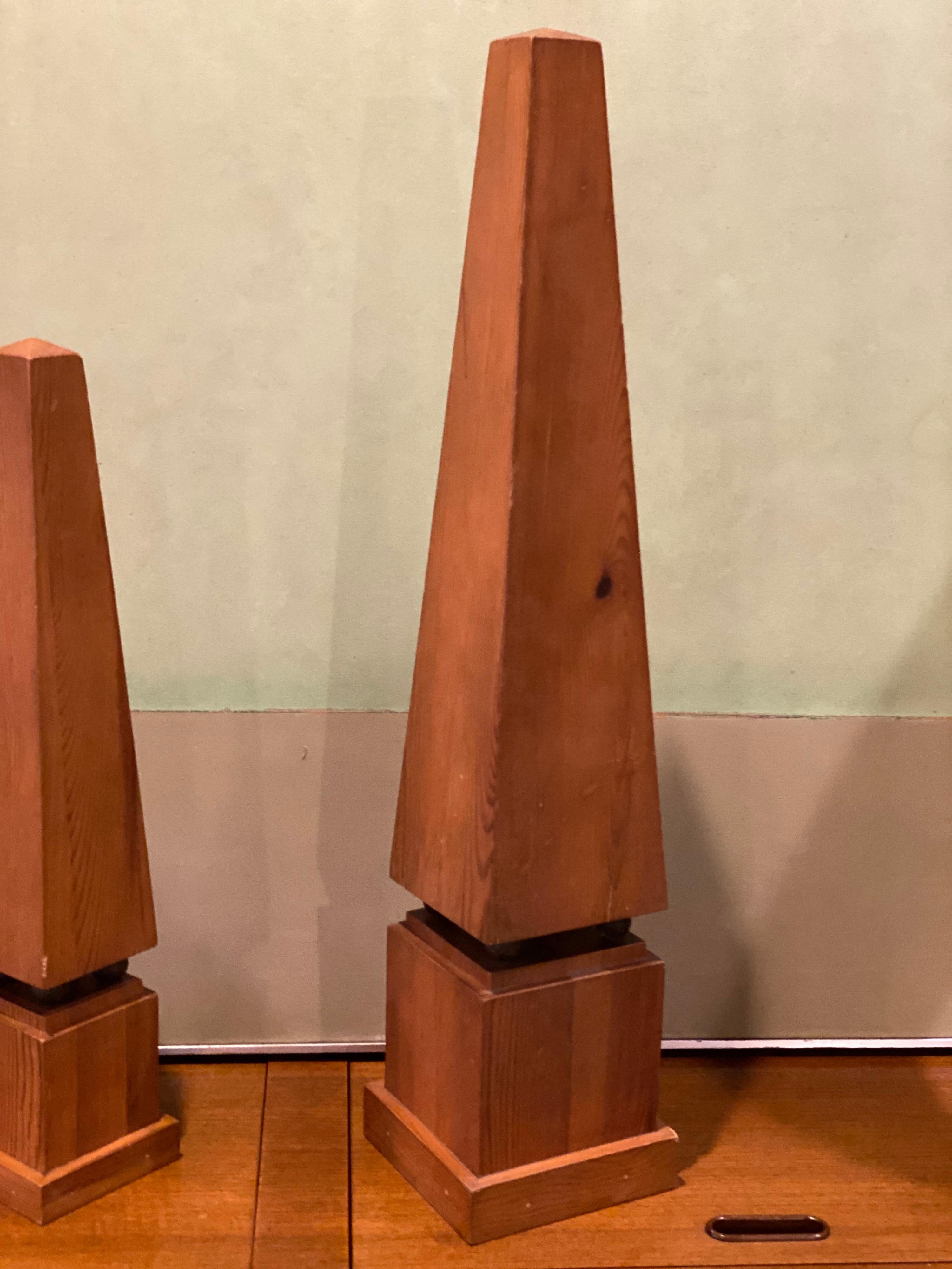 American Set of Three Vintage Obelisks