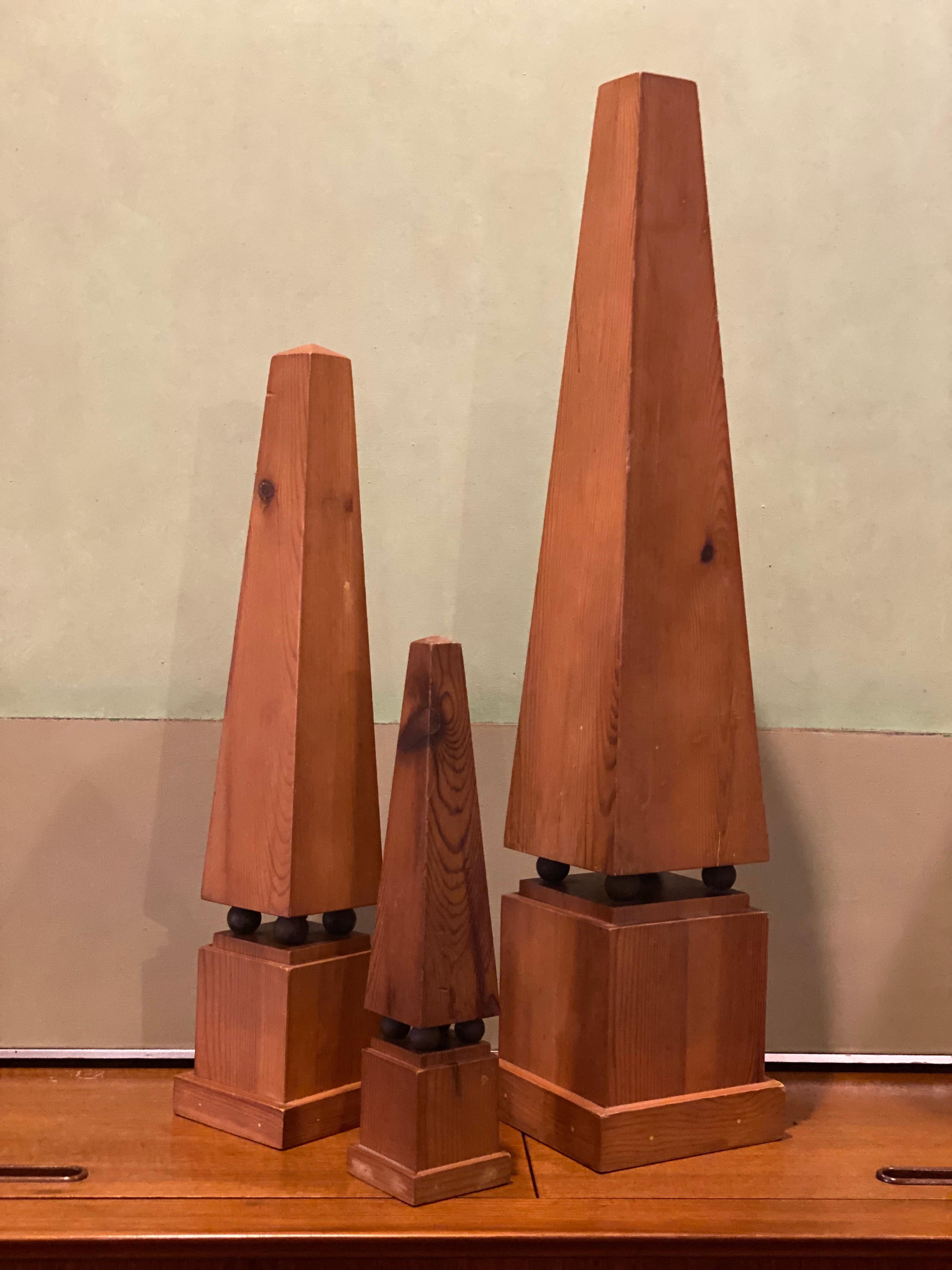 Set of Three Vintage Obelisks 1