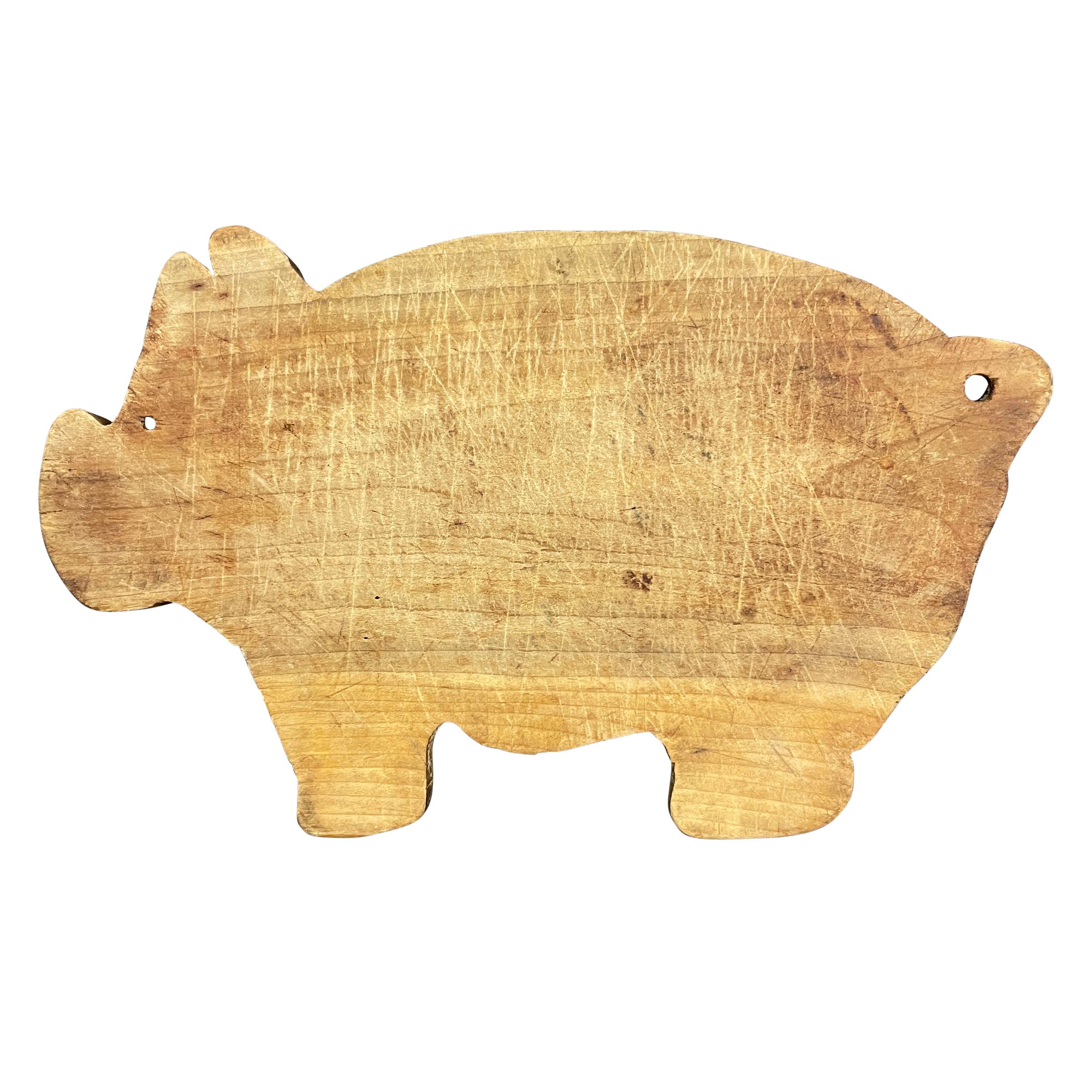 antique pig cutting board