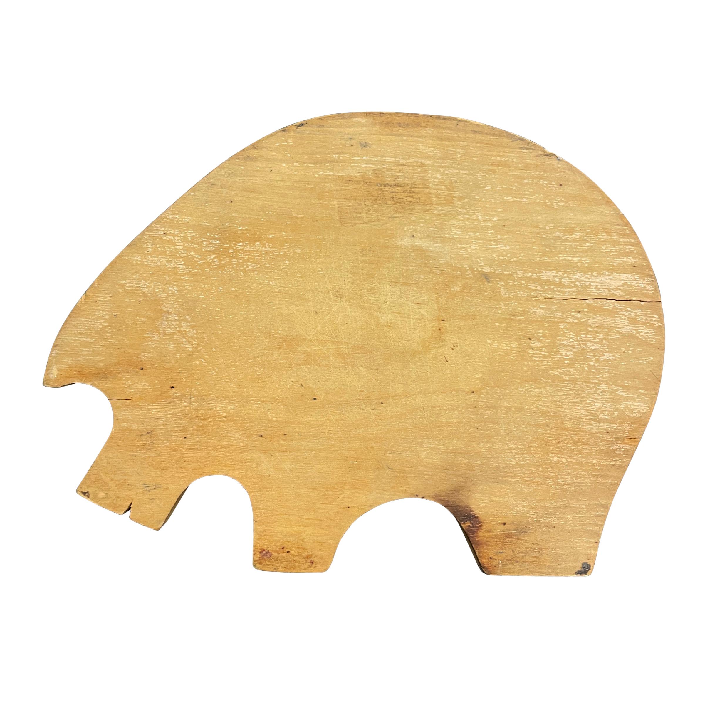 pig cutting board vintage