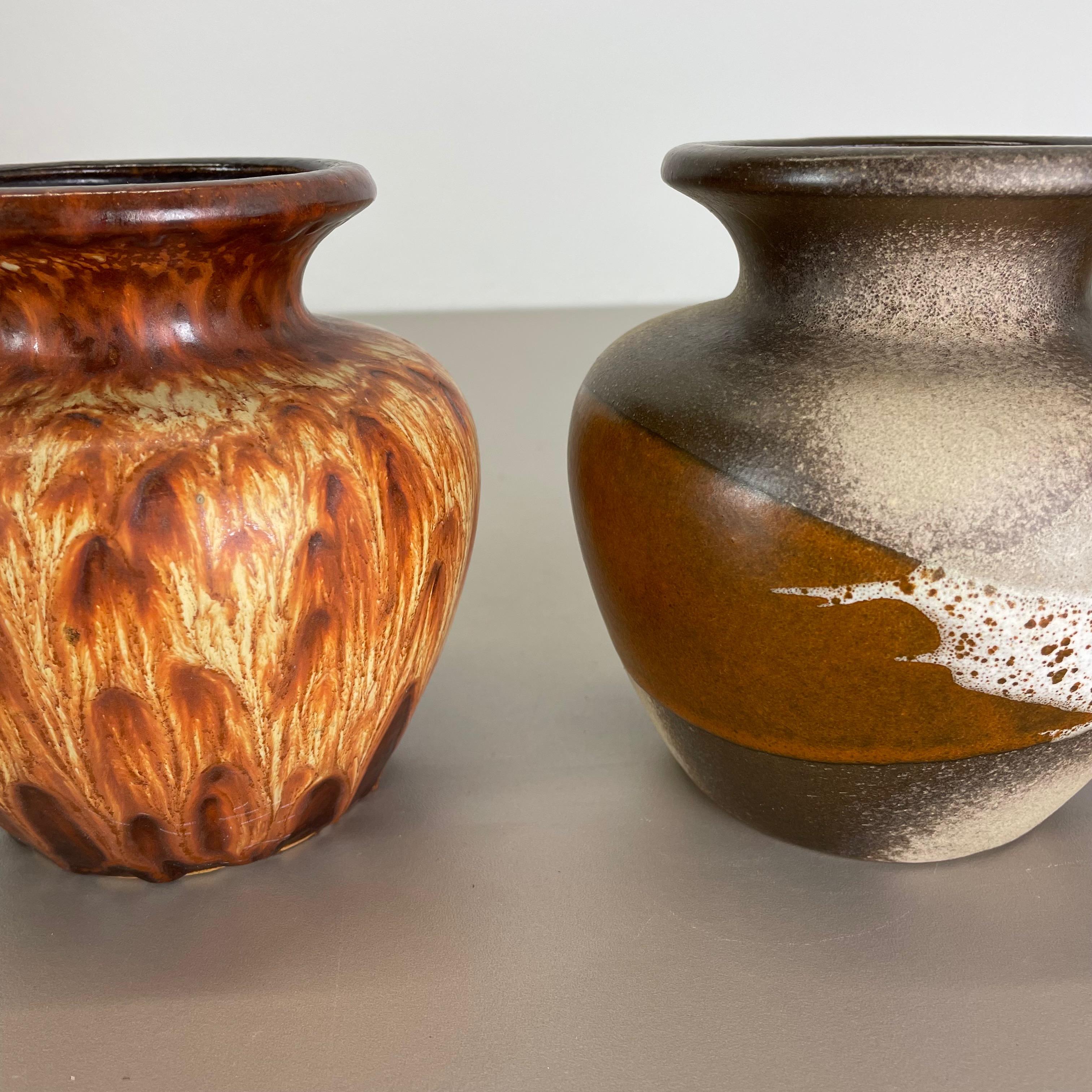 Set von drei Fat Lava-Vasen aus Keramik, hergestellt von Scheurich, Deutschland, 1970er Jahre im Angebot 7