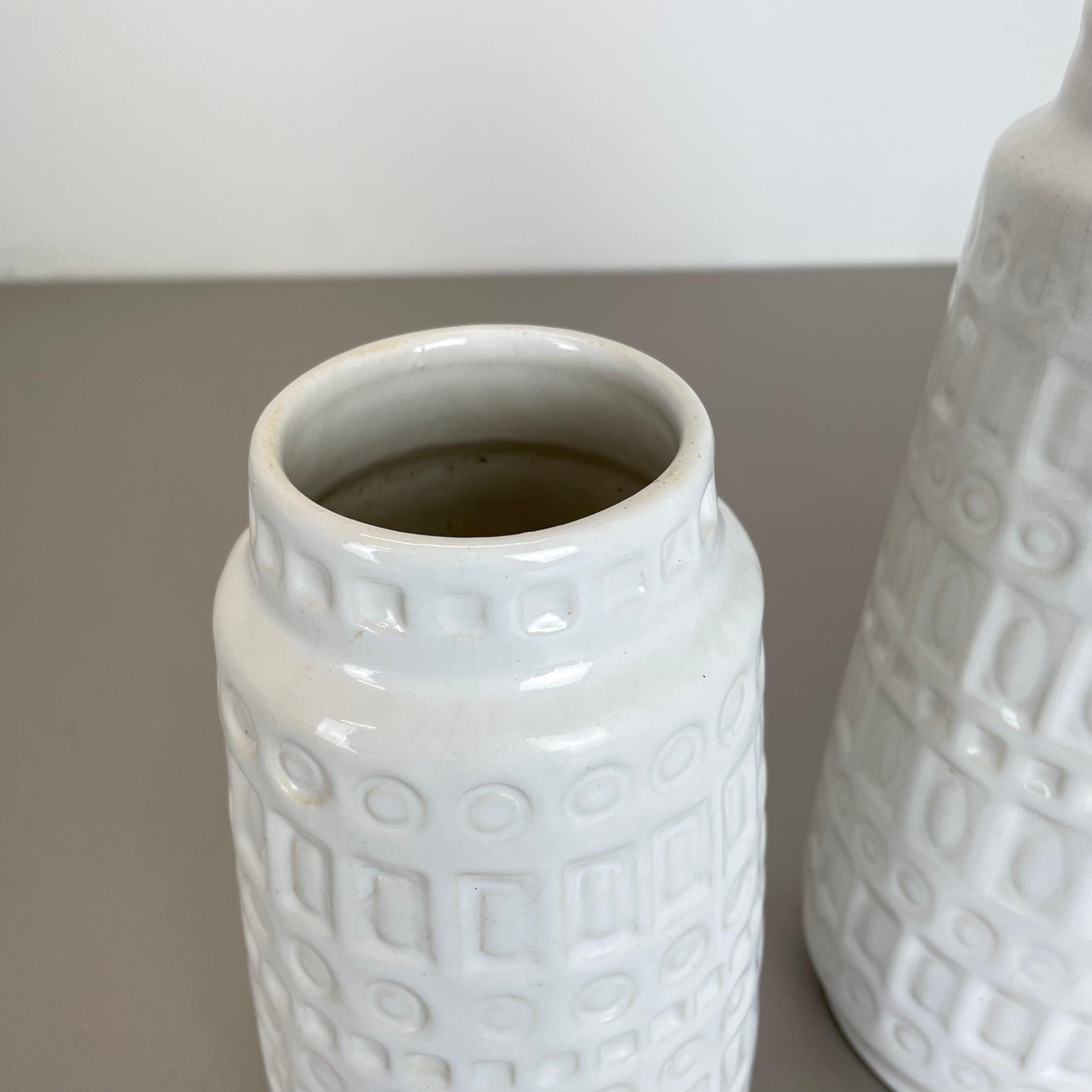 Set von drei Fat Lava-Vasen aus Keramik, hergestellt von Scheurich, Deutschland, 1970er Jahre im Angebot 3