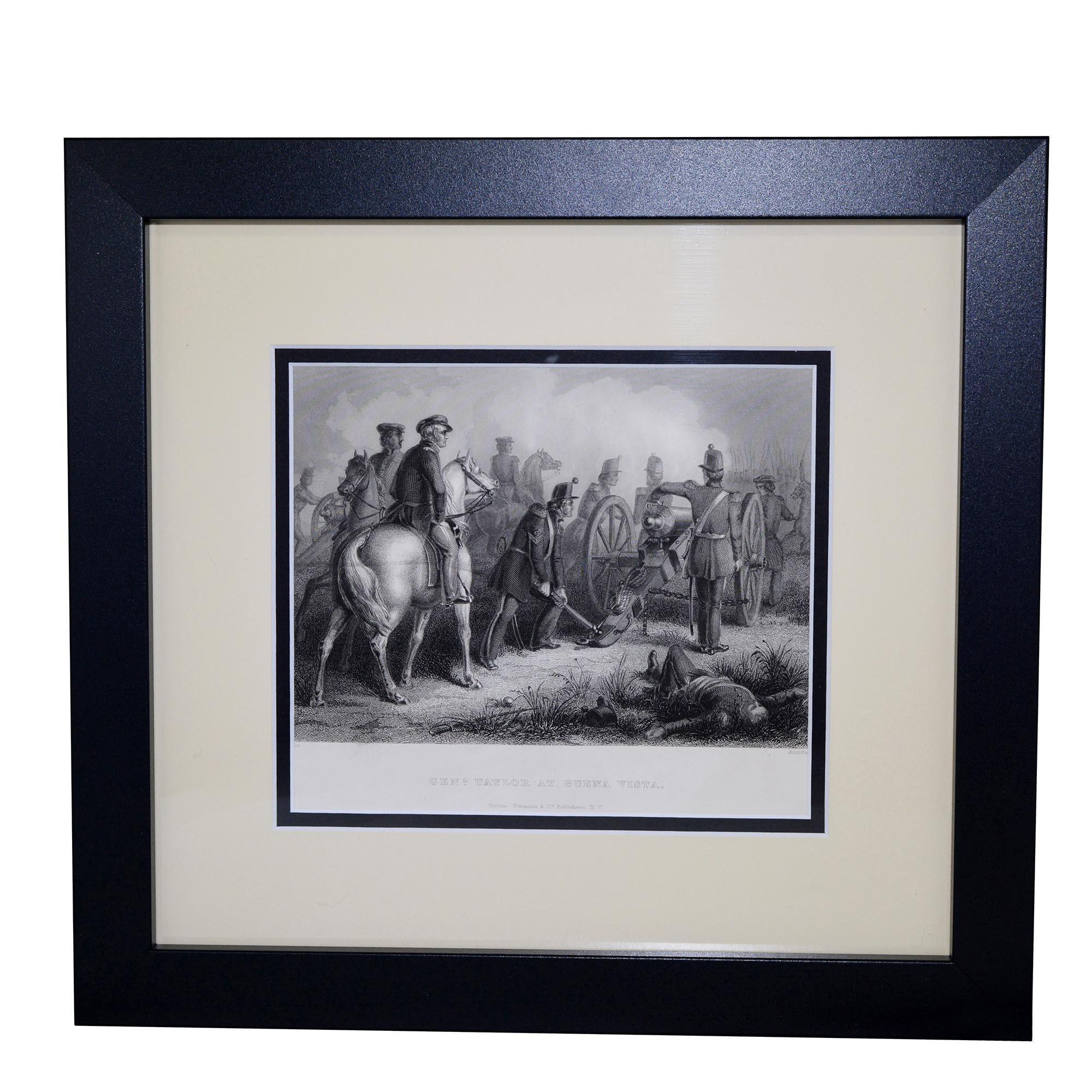 Set of three antique prints 
- Fall of Major Ringold
- Gen'l Taylor at Buena Vista
- Col Miller at the Battle of Chippewa
Prints independently measure: 11.75