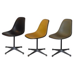 Set of Three Vintage Swiveling Chairs by Eames for Herman Miller