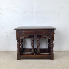 Set of Three Vintage Tudor / Jacobean Revival Nesting Tables