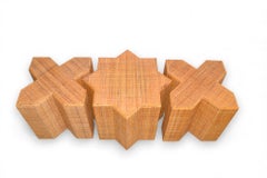 Set of Three Vivai Del Sud Stella e Croce Woven Rattan Tables, Sgd. Italy 1970s