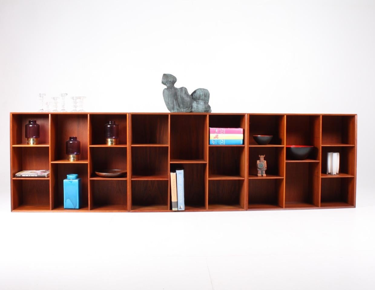 Danish Set of Three Wall-Mounted Bookcases by Hvidt & Mølgaard