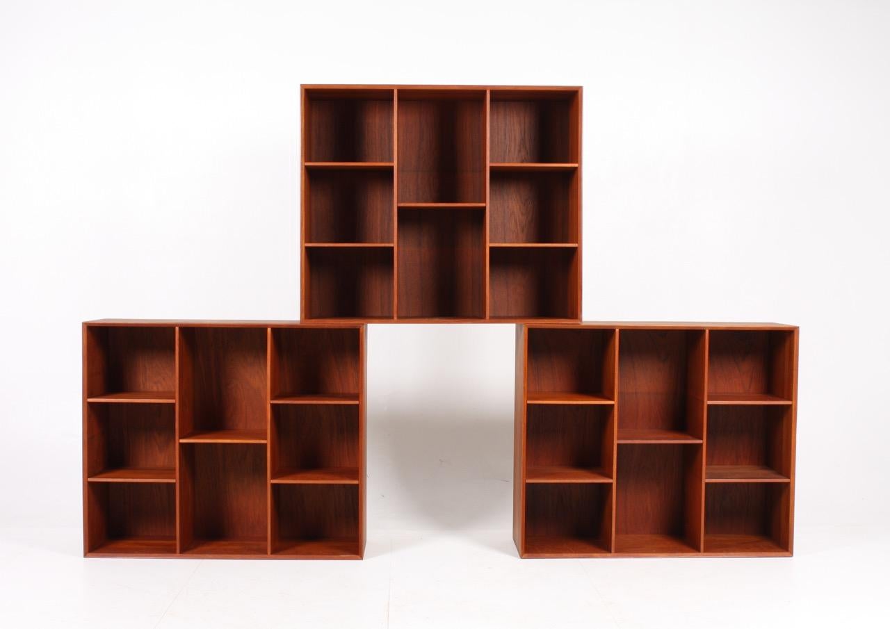 Teak Set of Three Wall-Mounted Bookcases by Hvidt & Mølgaard