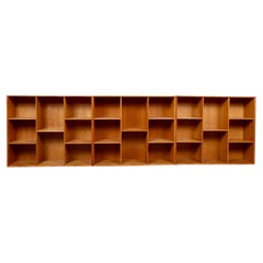 Set of Three Wall-Mounted Bookcases in Solid Oak by Hvidt & Mølgaard