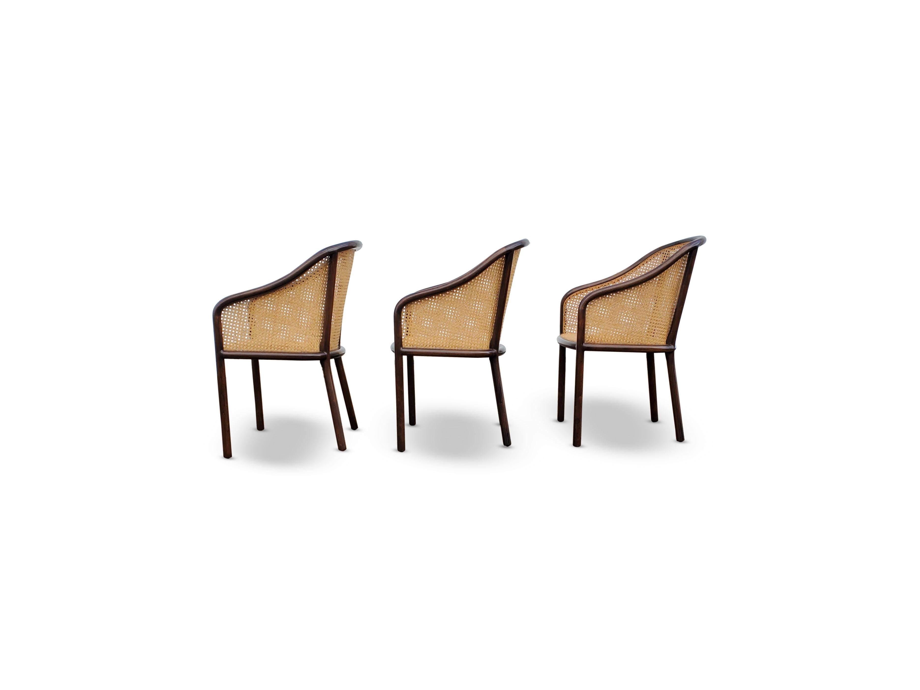 Set of three Ward Bennett chairs for Brickel.
