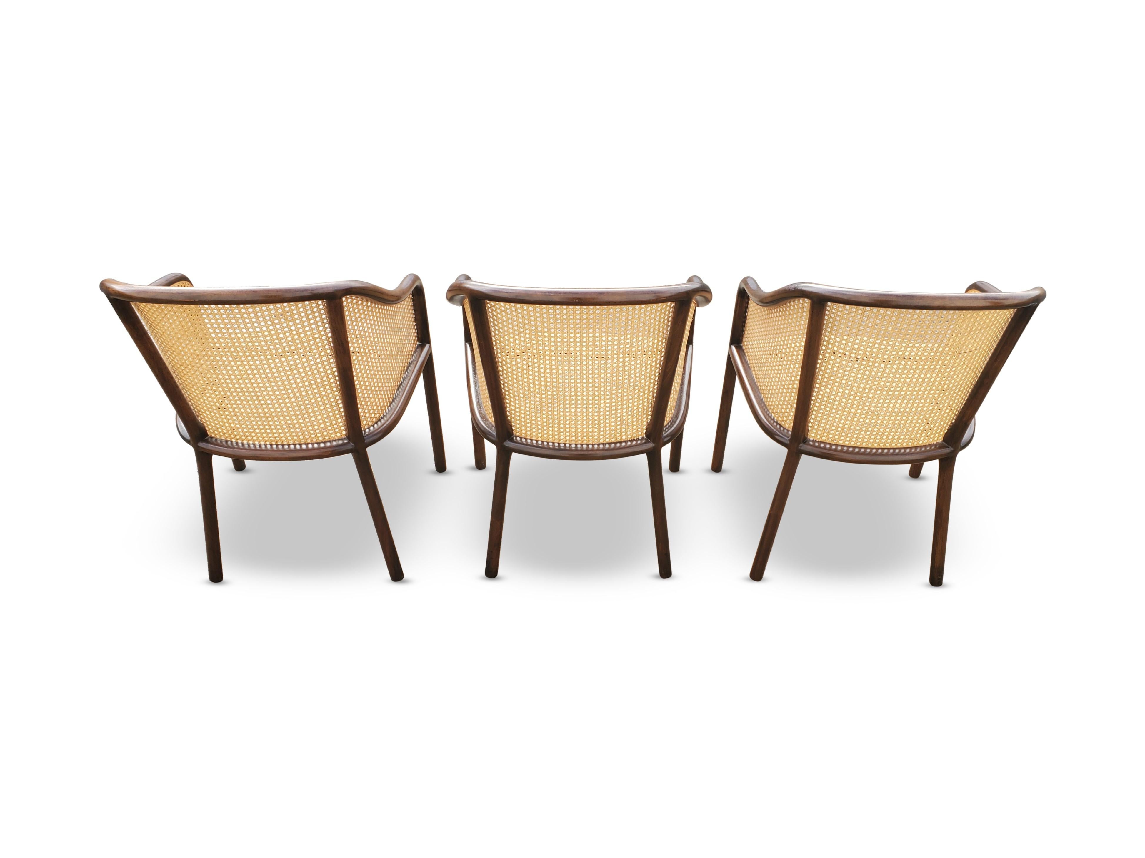 Set of Three Ward Bennett Chairs for Brickel 1