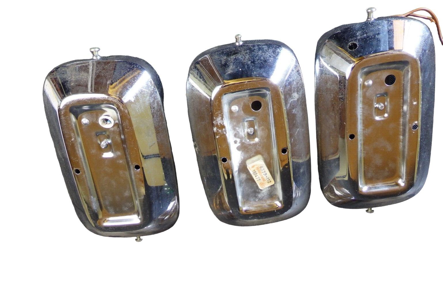 Late 20th Century Set of Three Wheat Sheaf Motif Hillebrand Glass Sconces Mid-century, 1970s For Sale