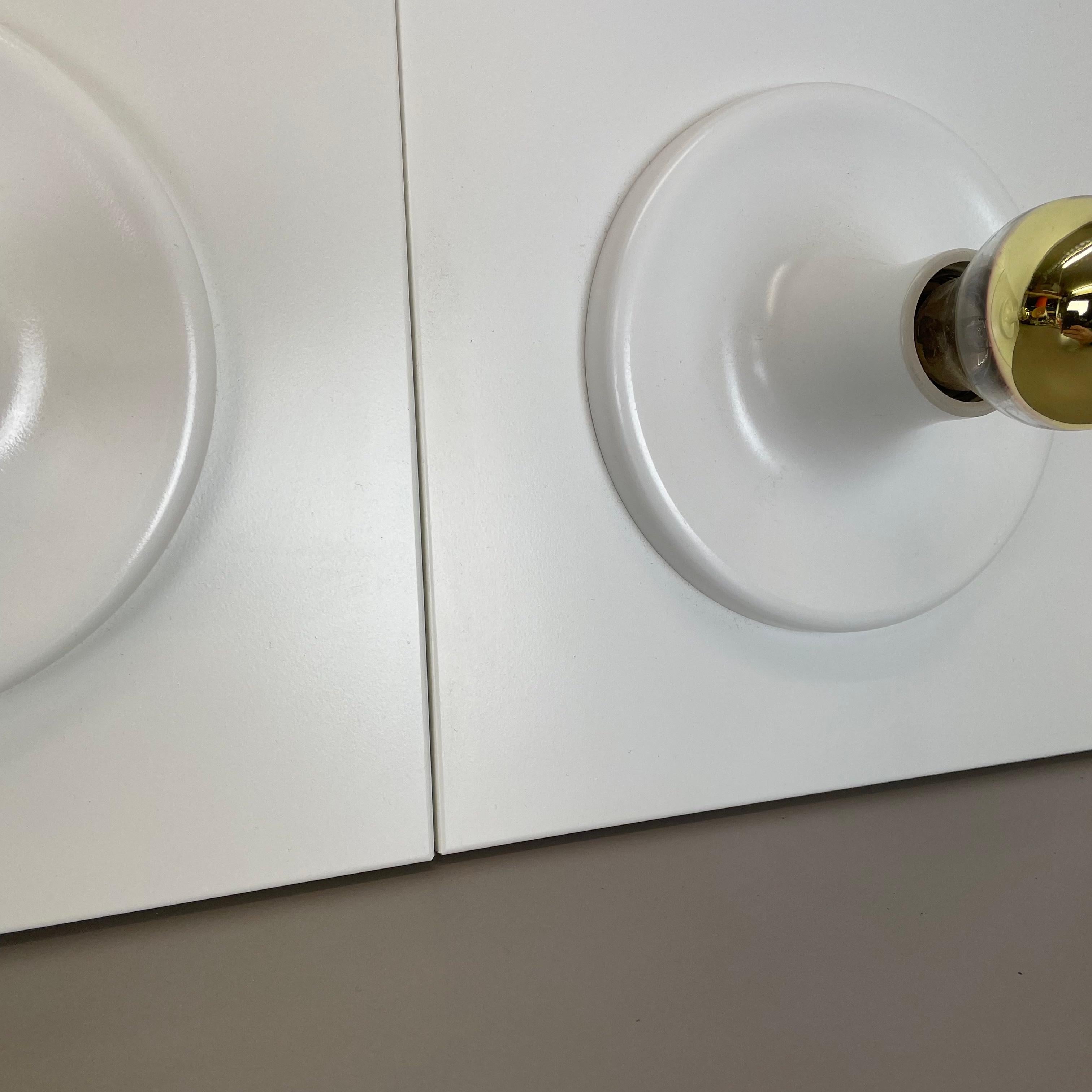 Set of Three White Space Age CUBIC Wall Lights, Germany, 1980s For Sale 6