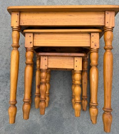 Set of Three Wooden Nesting Tables