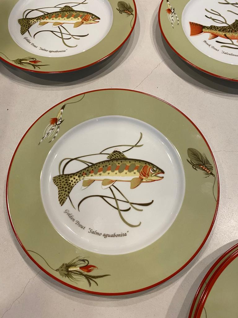 Modern Set of Tiffany & Co. Trout Dinner Plates