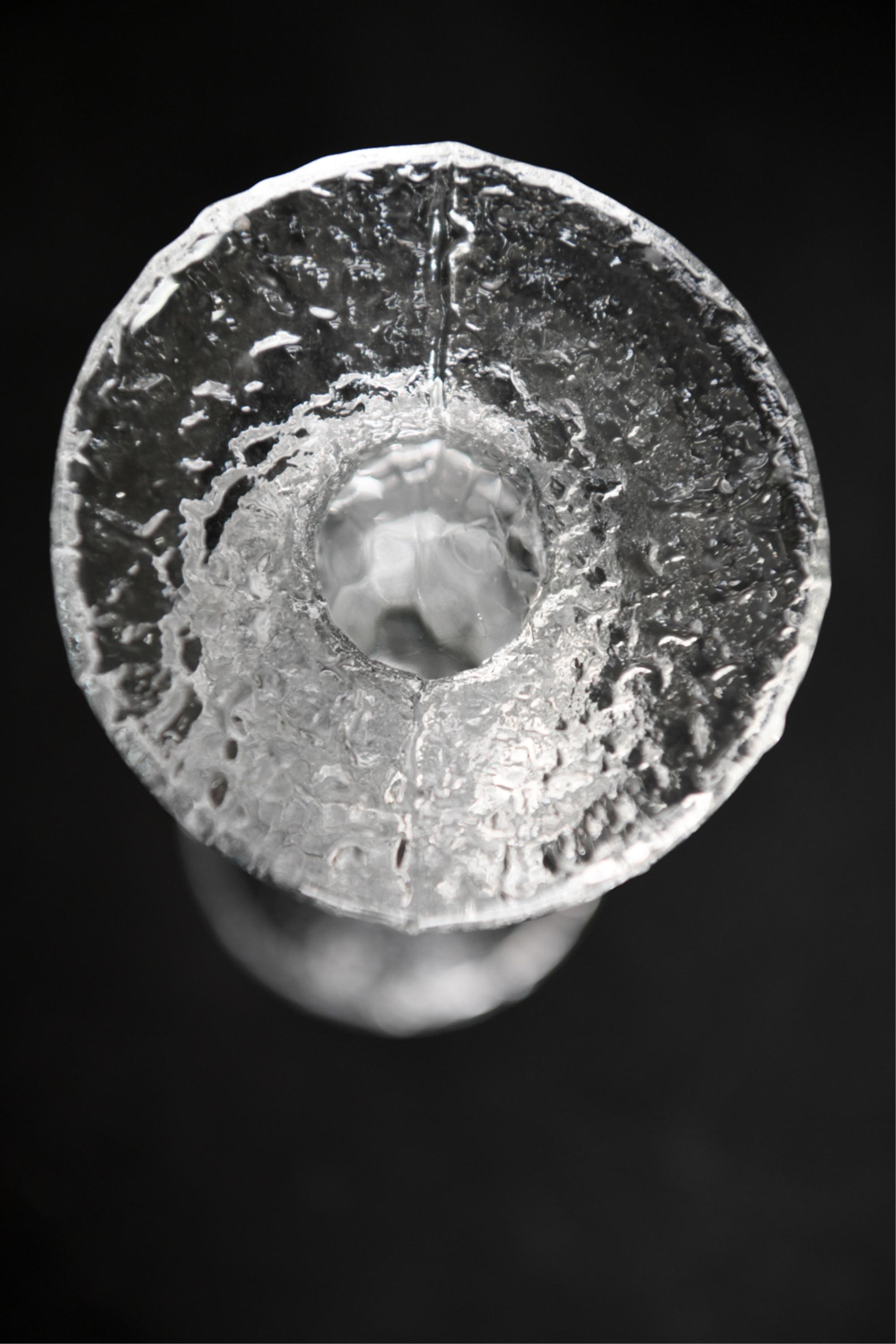 Set of Timo Sarpaneva for Iittala Ice Glass Candlesticks 8