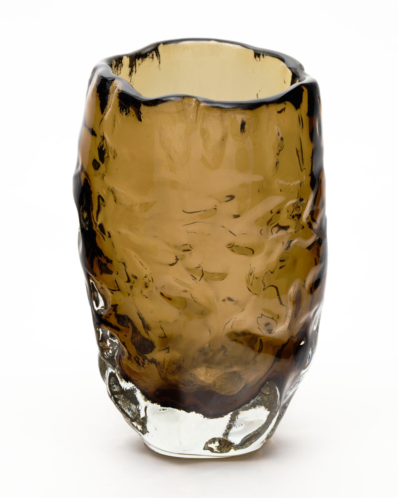 Contemporary Set of Tobacco “Burri” Vases For Sale